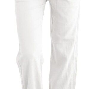 Womens High Waist Summer Casual Pants Drawstring Straight Leg Beach Vacation Lou